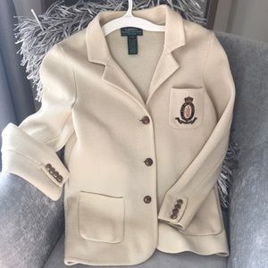 Lauren by Ralph Lauren 100% Wool Cardigan